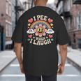 I Pee When I Laugh Adult Humor Women Men Dad Jokes Big And Tall Men's T-Shirt Back Print