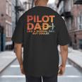 Pilot Dad Art For Men Father Aviation Airplane Pilot Big And Tall Men's T-Shirt Back Print