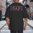 Pink Dad Est 2026 Logo Father 2026 Loading New Dad 2026 Big And Tall Men's T-Shirt Back Print