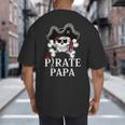 Pirate Papa Costume Jolly Roger Crossbones Pirate Dad Big And Tall Men's T-Shirt Back Print
