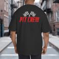 Pit Crew Family Racing Birthday Race Car For Dad Mom Kids Big And Tall Men's T-Shirt Back Print