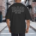 Promoted To Dad Est 2026 Daddy To Be First Time Dad Big And Tall Men's T-Shirt Back Print