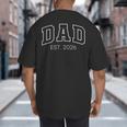 Promoted To Dad Est 2026 Lettering First Time Daddy To Be Big And Tall Men's T-Shirt Back Print