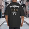 Promoted To Dad Est 2026 For Men Fathers Matching Big And Tall Men's T-Shirt Back Print