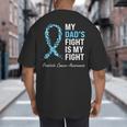 Prostate Cancer Awareness Light Blue Ribbon Dad Survivor Big And Tall Men's T-Shirt Back Print Prostate Cancer Awareness Light Blue Ribbon Dad Survivor Big And Tall Men's T-Shirt Back Print