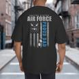 Proud Air Force Dad Of The US Air Force USA Flag Big And Tall Men's T-Shirt Back Print Proud Air Force Dad Of The US Air Force USA Flag Big And Tall Men's T-Shirt Back Print