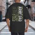 Proud Army Dad United States USA Flag For Father's Day Big And Tall Men's T-Shirt Back Print