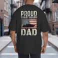 Proud Coast Guard Dad USCG American Flag T-Shirt Big And Tall Men's T-Shirt Back Print