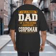 Proud Dad Of Awesome Corpsman Father's Day Big And Tall Men's T-Shirt Back Print