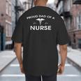 Proud Dad Of A Nurse Father's Day Shirt For Dad Big And Tall Men's T-Shirt Back Print
