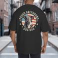 Proud Greyhound Dad American Flag Patriotic Greyhound Dad Big And Tall Men's T-Shirt Back Print