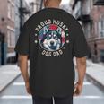 Proud Husky Dad American Flag Patriotic Husky Dad Big And Tall Men's T-Shirt Back Print