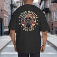 Proud Mastiff Dad American Flag Patriotic Mastiff Dad Big And Tall Men's T-Shirt Back Print