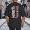 Proud New Dad New Girl Baby First Fathers Day American Flag Big And Tall Men's T-Shirt Back Print