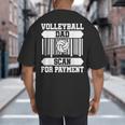 Proud Volleyball Dad Father's Day Big And Tall Men's T-Shirt Back Print