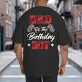 Race Car Dad Of The Birthday Boy Racing Family Pit Crew Big And Tall Men's T-Shirt Back Print