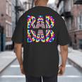Rad Dad Trippy Hippie Tie-Dye Rainbow 70s Vibes Novelty Big And Tall Men's T-Shirt Back Print Rad Dad Trippy Hippie Tie-Dye Rainbow 70s Vibes Novelty Big And Tall Men's T-Shirt Back Print
