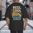 Reel Cool Dad Fathers Day Fishing Outdoors Big And Tall Men's T-Shirt Back Print