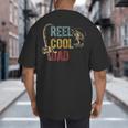Reel Cool Dad Fishing Shirt Father's Day Fisherman Big And Tall Men's T-Shirt Back Print