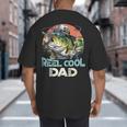 Reel Cool Dad Fishing Vintage Retro Father's Day Big And Tall Men's T-Shirt Back Print