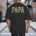 Retro Camo Hunting Papa Old Camo Dad Father’s Day Daddy Big And Tall Men's T-Shirt Back Print