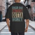 Retro Cheer Dad Straight Outta Money Big And Tall Men's T-Shirt Back Print