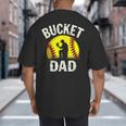 Retro Daddy Bucket Dad Softball Girl Big And Tall Men's T-Shirt Back Print