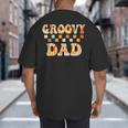Retro Groovy Dad Matching Family 1st Birthday Party Big And Tall Men's T-Shirt Back Print