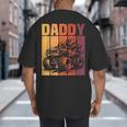 Retro Monster Truck Daddy Matching Family Birthday Party Big And Tall Men's T-Shirt Back Print Retro Monster Truck Daddy Matching Family Birthday Party Big And Tall Men's T-Shirt Back Print