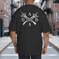 Retro Pocket Dada Daddy Papa Fathers Day Skeleton Big And Tall Men's T-Shirt Back Print