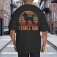 Retro Poodle Dad Dog Owner Pet Poodle Father Big And Tall Men's T-Shirt Back Print