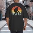 Retro Vintage Bigfoot Dad Fathers Day Father Son Matching Big And Tall Men's T-Shirt Back Print Retro Vintage Bigfoot Dad Fathers Day Father Son Matching Big And Tall Men's T-Shirt Back Print