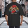 Retro Vintage US States Hoosier Daddy State Outline Desig Big And Tall Men's T-Shirt Back Print Retro Vintage US States Hoosier Daddy State Outline Desig Big And Tall Men's T-Shirt Back Print