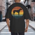 Rhodesian Ridgeback Vintage Retro Dog Mom Dad Big And Tall Men's T-Shirt Back Print