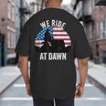 We Ride At Dawn Lawnmower Lawn Mowing Dad Vintage Men Big And Tall Men's T-Shirt Back Print