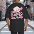Rodeo Dad Pink Cowgirl 1St Birthday Family Matching Big And Tall Men's T-Shirt Back Print