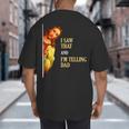 I Saw That I'm Telling Dad Religious Christian Jesus Big And Tall Men's T-Shirt Back Print