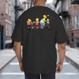 The Simpsons Father's Day Homer And Kids Bike Ride With Dad Big And Tall Men's T-Shirt Back Print
