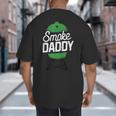 Smoke Daddy Green Egg Pitmaster Dad Tshirt BBQ Grill Big And Tall Men's T-Shirt Back Print