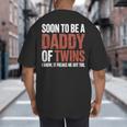 Soon To Be Dad Twins Fatherhood Pregnancy Announcement New D Big And Tall Men's T-Shirt Back Print