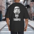 Star Wars Father's Day Stormtrooper Dad Is A Trooper Vintage Big And Tall Men's T-Shirt Back Print
