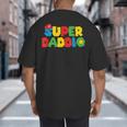 Super Gamer Dad Unleashed Celebrating Fatherly Powers Big And Tall Men's T-Shirt Back Print
