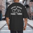 Support Wildlife Raise Twins Twin Mom Dad T-Shirt Big And Tall Men's T-Shirt Back Print
