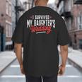 I Survived My Daughter's Wedding Father Of The Bride Dad Big And Tall Men's T-Shirt Back Print