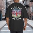 Swiss Army Knife DIY Dad Fathers Day Fix Anything Handyman Big And Tall Men's T-Shirt Back Print