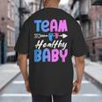 Team Healthy Baby Gender Reveal Pregnancy Mom Dad Big And Tall Men's T-Shirt Back Print
