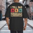 I Tell Dad Jokes Periodically Retro Papa Fathers Day Men Big And Tall Men's T-Shirt Back Print