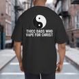 Thicc Dads Who Vape For Christ Father Day Big And Tall Men's T-Shirt Back Print