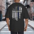 Thin Blue Line Proud Dad Police Family T-Shirt Big And Tall Men's T-Shirt Back Print Thin Blue Line Proud Dad Police Family T-Shirt Big And Tall Men's T-Shirt Back Print