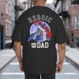 Transformers Father's Day Optimus Prime Heroic Dad Vintage Big And Tall Men's T-Shirt Back Print